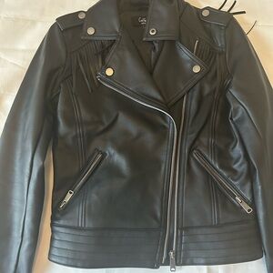 CoffeeShop Black Leather Biker Jacket